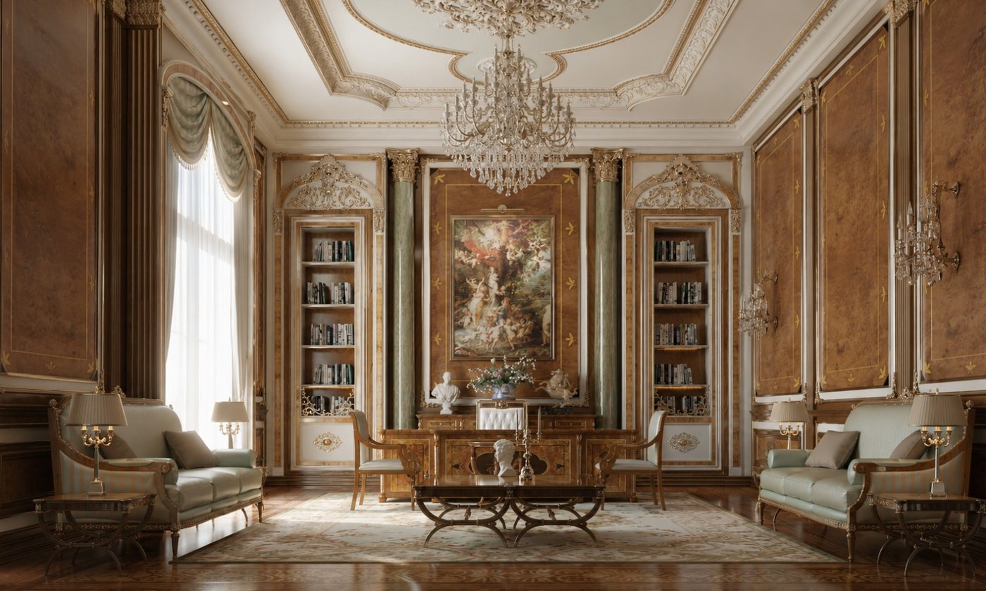 Concept Interiors project &mdash; private library